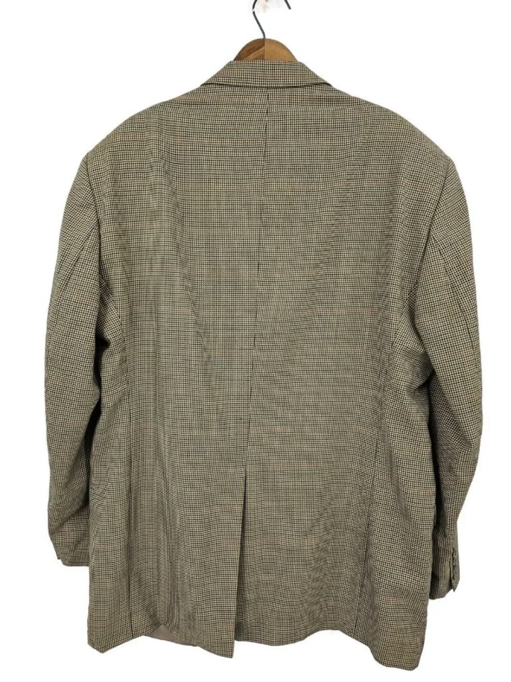 Polo University by Ralph Lauren Houndstooth Blazer Mens 46L Wool Sportscoat